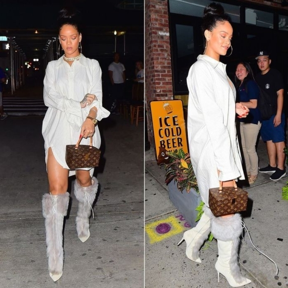Qupid Shoes - Similar to Rihanas knee high fur boots